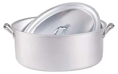 Imagen del producto de Ollas y cacerolas Agnelli, modelo cacerola ovalada, con 2 asas y tapa, de aluminio, acabado satinado