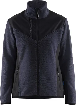 Produktbild von Blakläder Damen Strickjacke mit Softshell 5943, Farbe:Dunkel Marineblau/Schwarz, Größe:M