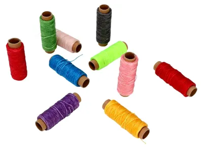 Produktbild von Gewachster Nähfaden aus Leder für Lederhandwerk und Buchbinderei