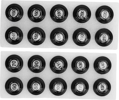 Immagine prodotto di 20pcs Club Distanza marcatori palla posizione Yardage ABS per sport all'aperto nero