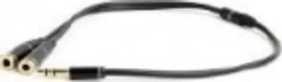Zdjęcie produktu dla Gembird !Adapter audio microphon 3.5mm mini Jack/4PIN/0., 2 x 3.5mm, Męska, 3.5mm, Żeńska, 0,2 m, Czarny