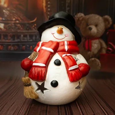 Produktbild von Solis Decor Figur Schneemann mit Besenstiel