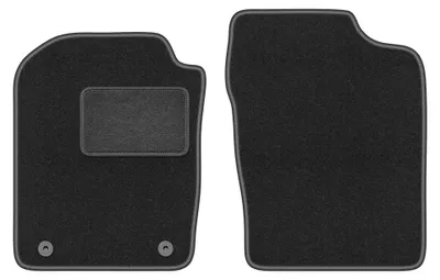 Productafbeelding van Velours voormatten voor Daihatsu Cuore VII L276 vanaf 2007 (hatchback) – 2-delig, grafiet, op maat – Wielganizator LUX