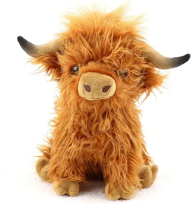 Immagine prodotto di Mucca delle Highlands in peluche, realistica mucca scozzese delle Highlands, 30 cm, peluche per bambini