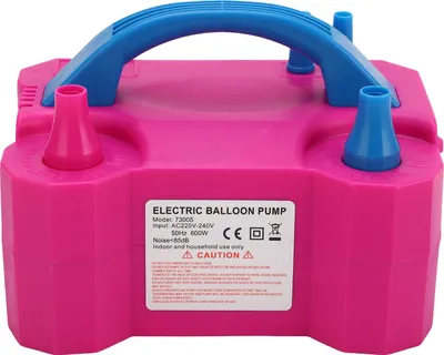 Image de pompe électrique pour ballons d'air 600W, double buse, gonfleur automatique de ballons, Rose Red EU Plug 220-240V