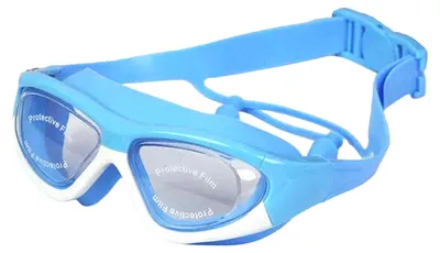 Produktbild von Schwimmbrille für Kinder mit Ohrstöpseln, wasserdicht, kein Auslaufen, beschlagfrei, UV-Schutz, klare Gläser, Schwimmbrille für Jungen und Mädchen