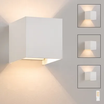 Produktbild von ZMH Led Wandleuchte 1ER Aussen Weiß Wandlampe G9 Warmweiß Modern Up Down IP65 Wasserdicht Außenwandleuchte Einstellbarer Strahl Flurlampe