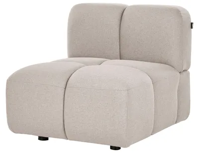 Produktbild von BELIANI Sessel Beige Stoff Wasserabweisend Gepolstert Gesteppt Modular ohne Armlehnen Modern Mittelstück Sofamodul Modulsessel zum Sofa Polstersessel
