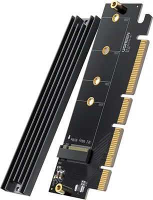 Produktbild von Ugreen Erweiterungskartenadapter PCIe 4.0 x16 auf M.2 NVMe M-Key schwarz (CM465)