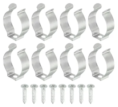 8 T8 Clips Halter für LED-Röhren, Stahl, 23 mm, mit Schrauben