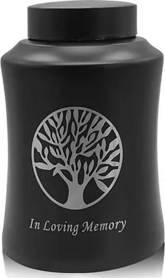 Produktbild von Professionelle Mini-Begraf urne - 1500 ml - Urne für Haustiere und Menschen - Hochwertige As urne in Schwarz
