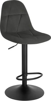 Produktbild von EUGAD Barhocker, höhenverstellbar, 360°drehbar, mit Samtbezug, Dunkelgrau