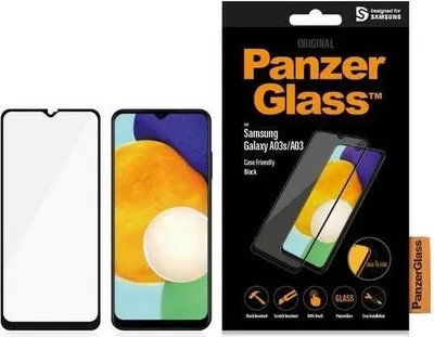 Image de Panzerglass E2E Regular verre trempé pour Samsung Galaxy A03 - Avec cadre noir