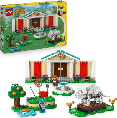 Produktbild von LEGO Animal Crossing - Eugens Museumssammlung - Interaktives Spielset mit Eugen  & Liliane Minifiguren, Dinosaurierfossilien & Zubehör - Gamer Geschenk für Mädchen & Jungen ab 7 Jahren - 77056