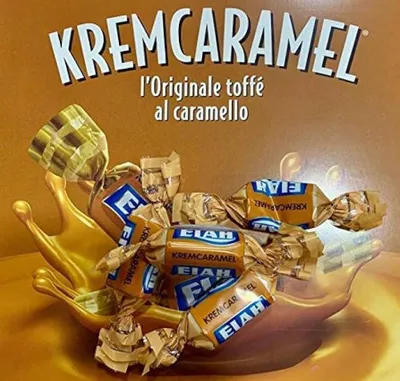 Produktbild von Elah Kremcaramel, Karamellgeschmack sweets, Creme caramel toffee Süßigkeiten, bonbons, lollies, 3x 1kg + Italian Gourmet polpa 400g