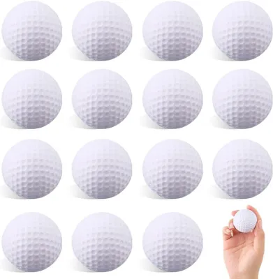 Productafbeelding van Mini golf stress ballen foam squeeze ball bulk - Set van 15 - 1,6 Inch Zacht Wit Sport Golf Party Gunsten Angst Hand