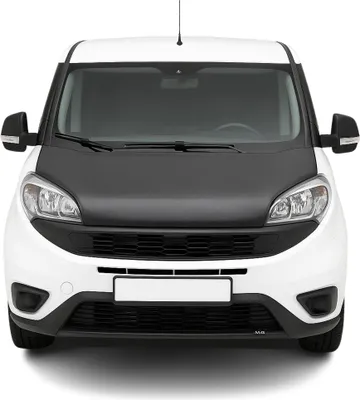 Image de Protège Capot pour Fiat Doblo 2015-2021 Masque de voiture vinyle Noir complète