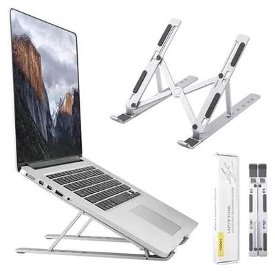 Zdjęcie produktu dla Stojak na laptopa aluminiowy 6 poziomowy składany ergonomiczny