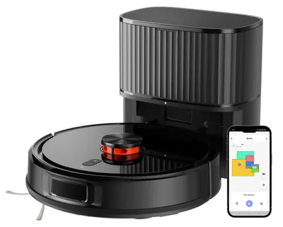 Image de S6 Pro - Robot aspirateur - 3-en-1 : lavage, balayage et aspiration - Filtre HEPA - Application et télécommande - Cartographie - Autonomie de 2 à 2,5 h - Bac à poussière de 0,5 l - Noir