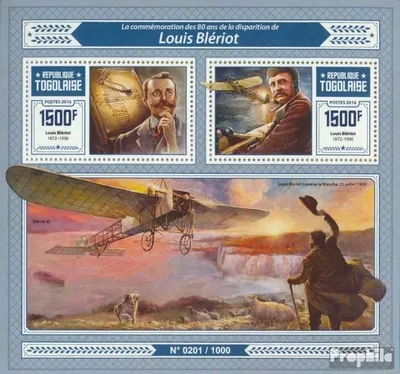 Produktbild von Briefmarken Togo 2016 Mi Block 1269 (kompl. Ausgabe) postfrisch Louis Blériot