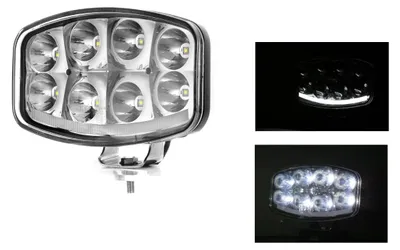Image de Nouveau projecteur LED/halogène puissant de 64 W à trois fonctions, effet néon, 12 V–24 V, lumière blanche, 6 500 lm