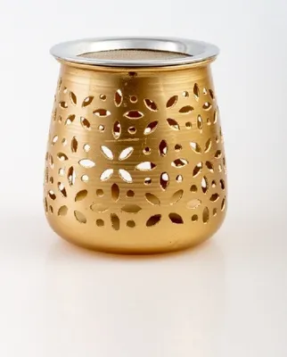 Produktbild von Duftlampe Aluminium gold, Höhe 11 cm