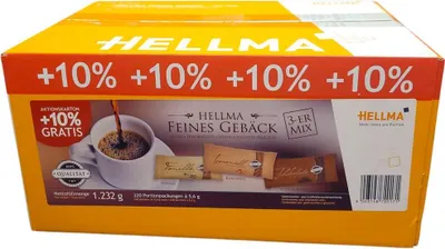 Image de Hellma biscuits fins mélange 3 chocolats caramel vanille 1100g