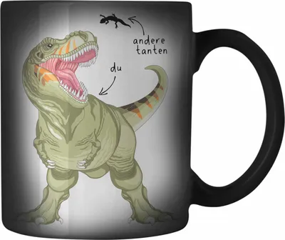 Produktbild von Trendation - Andere Tanten Du Farbwechsel Zauber-Tasse Geschenk für Beste Tante Karabiner Farbwechsel Zauber-Tasse Edelstahl Geschenkidee Tante Geburtstag Lustig (Schwarz)