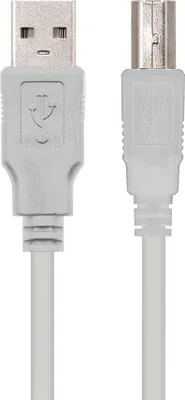Obrázok produktu pre Nanocable 10.01.0104, 3 m, USB A, USB B, USB 2.0, Samec/samec, Béžová