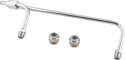 Image de Kit de tuyaux d'essence - Ensemble chromé - Raccordement du carburateur - 3835 cm - Argent