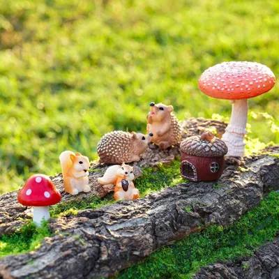 Produktbild von Set mit 7 Miniatur-Gartenzubehör für Feengärten