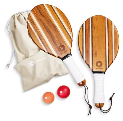 Produktbild von Premium Frescobol Set für Strandsport mit Handgefertigten Schlägern