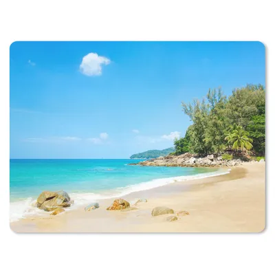 Produktbild von MuchoWow® Mauspad Mousepad Strand - Meer - Pflanzen - Tropisch 40x30 cm - Mousepads - Maus Mat - Pad - Mausunterlage - Anti Rutsch
