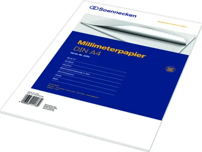 Produktbild von Soennecken Millimeterblock 1232 DIN A4 Bücherpapier 50Blatt rot