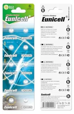 Zdjęcie produktu dla Baterie guzikowe AG0 alkaliczne 1 5V LR63 LR521 SR521W zestaw 10 szt.