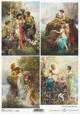 Produktbild von Reispapier für Decoupage, Frau, Dame, Frühling, A4 - R1703