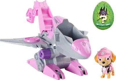 Produktbild von PAW Patrol Dino Rescue Skyes Basis Fahrzeug mit Rückzieh-Mechanismus, inklusive Hundefigur und Überraschungs-Dino, Spielzeug für Kinder ab 3 Jahren, 3 Jahr(e), Mehrfarbig