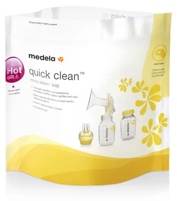 Image de MEDELA - Quick Clean™ sachets de stérilisation micro-ondes - Lot de 5 - Désinfection, nettoyage