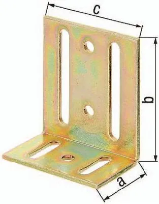 Produktbild von GAH-Alberts Verstellwinkel, Stahl, Winkelhalterung, Stahl, Galvanisch verzinkte Beschichtung, 7 mm, 25 Stück(e)