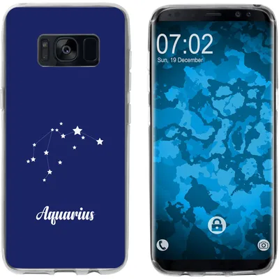 Produktbild von PhoneNatic Case kompatibel mit Samsung Galaxy S8 Silikon-Hülle SternzeichenAquarius M10