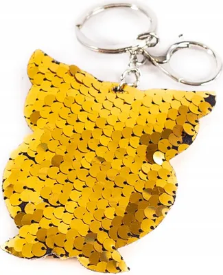 Produktbild von Pailletten Eule Schlüsselanhänger 6x8cm - Glitzer Vogel Anhänger - Funkelndes Accessoire Tasche