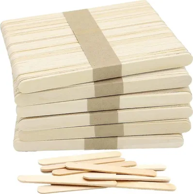 Produktbild von Lutscherstäbchen, 114 mm x 10 mm x 2 mm, Holzlutscherstäbchen zum Basteln, Holzpflanzenetiketten, Lutscherstäbchen, Eisstäbchen, Holzstäbchen für Kinder