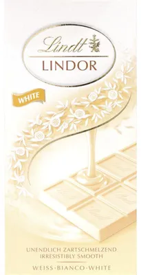 Produktbild von Lindt Lindor Weiße Schokolade Riegel 100g – Cremig-zarte weiße Schokolade