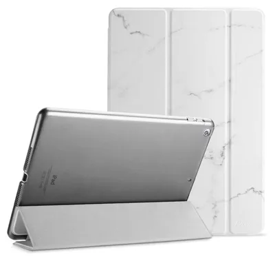 Produktbild von ProCase Hülle für iPad 9.7 Zoll 6. Generation 2018/5. Generation 2017 Modell A1893 A1954 A1822 A1823, Schutzhülle Case Smart Cover für iPad 6 / iPad 5 -Weißmarmor