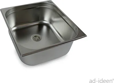 Immagine prodotto di Lavello in acciaio inox Lavandino da campeggio + scarico 354x325x150 mm camper