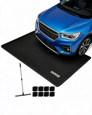 Produktbild von Garagenbodenmatte - Parkmatte 260×670 cm - Robustes 1000D PVC - Wasserdicht rutschfest - Erhöhter Rand 3 cm - Schutz vor Schnee Schlamm Regen Öl - Für SUV und Pickup - Schwarz