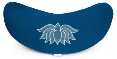 Produktbild von yogabox Yogakissen Halbmond BASIC Lotus Stick multicolor - petrol 40 x 17 x 12 cm Buchweizenschalen