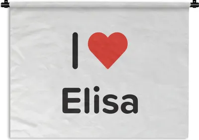 Produktbild von MuchoWow® Wandteppich Wandbehang Ich liebe - Elisa - Mädchen 120x90 cm Tapisserie Dekoration Wandtuch - Wohnen - Aufhänger für die Wand
