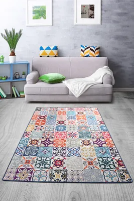 Image de Conceptum Hypnose, Ceramico- Ceramico DjtCHL, multicolore, tapis à poils courts, 120 x 180 cm, 50 % velours / 50 % polyester