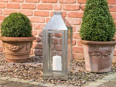 Produktbild von A2 Living Allwetter Laterne Maxi verzinkt 60 cm Metall Outdoor wetterfest